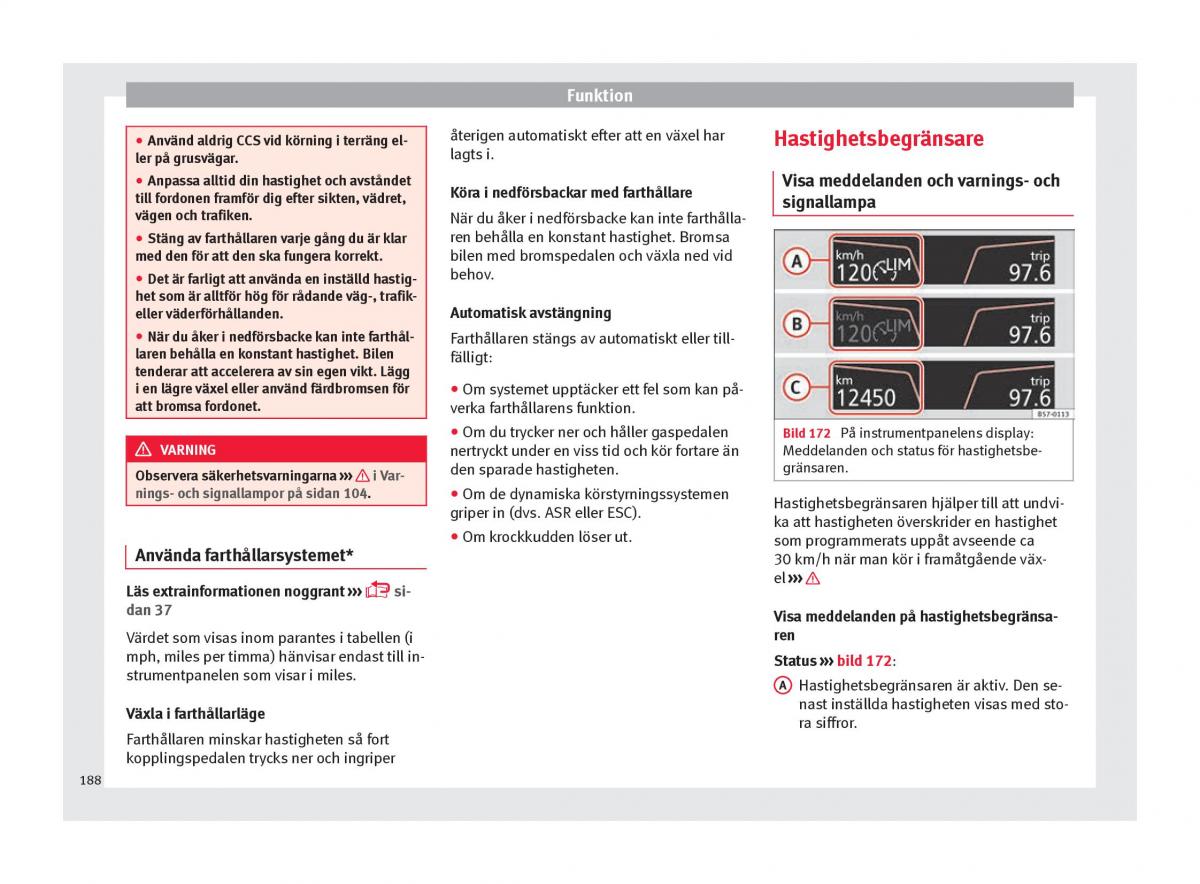 Seat Ateca instruktionsbok / page 190