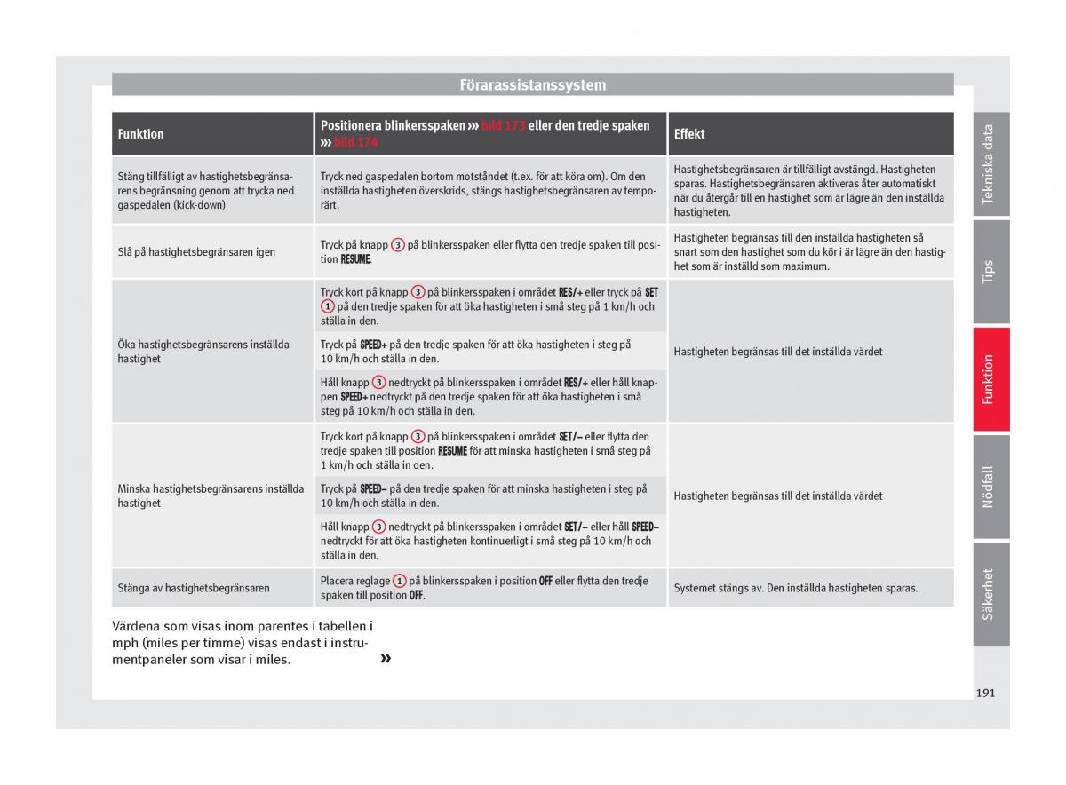 Seat Ateca instruktionsbok / page 193