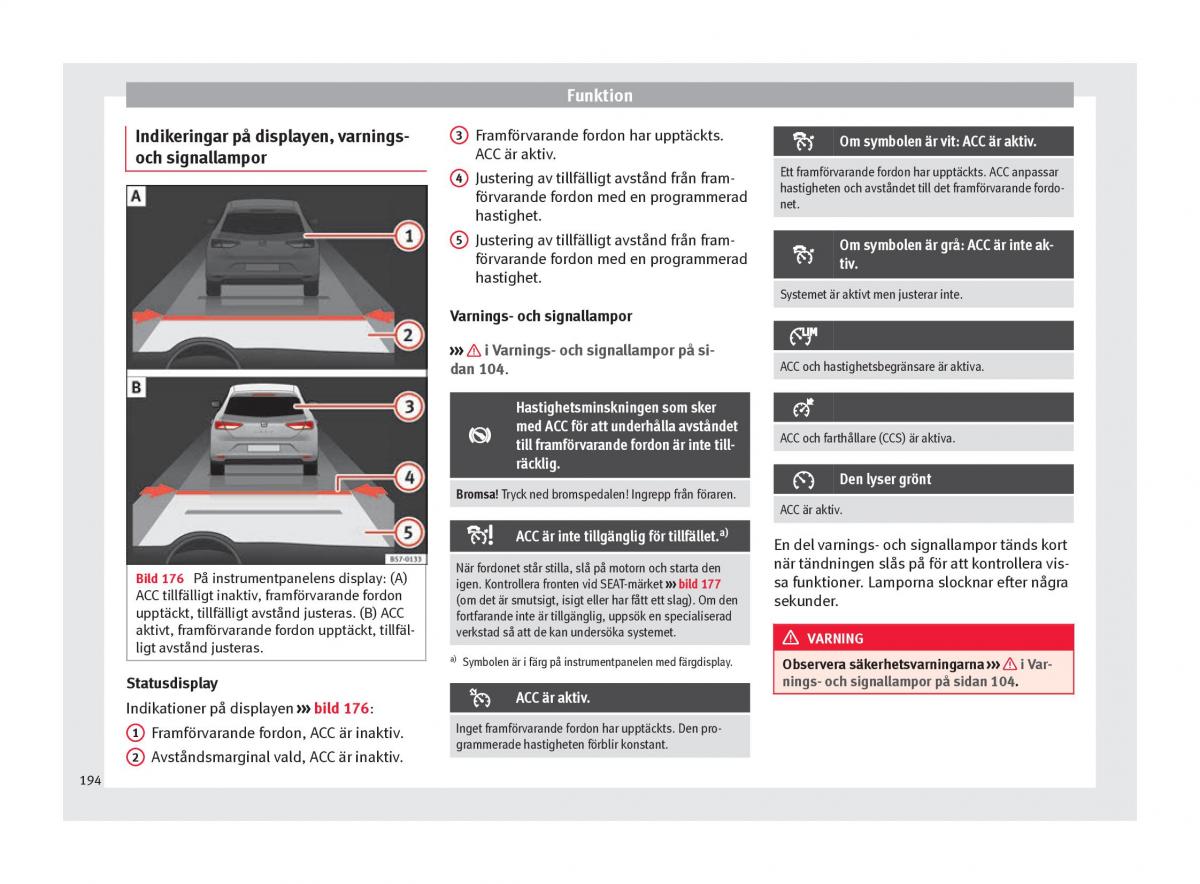 Seat Ateca instruktionsbok / page 196