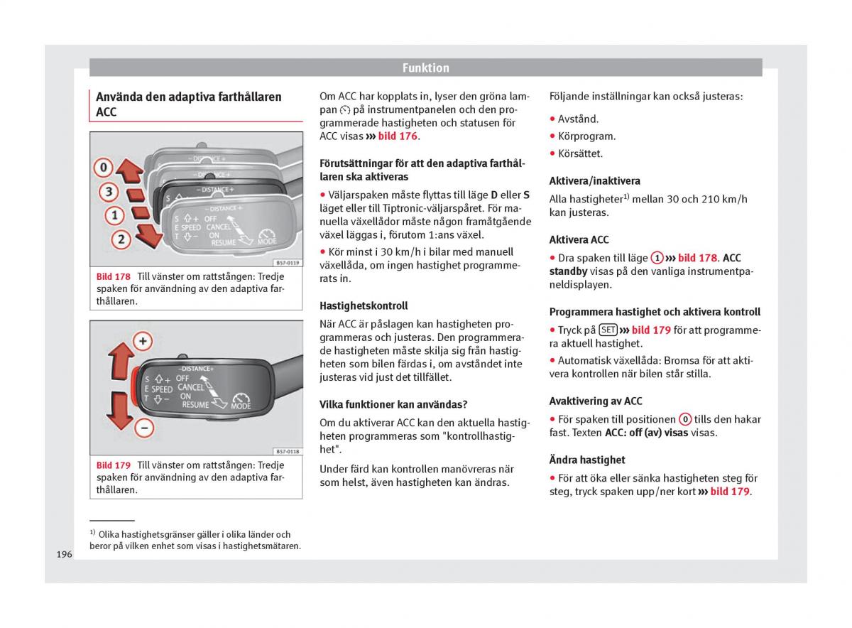 Seat Ateca instruktionsbok / page 198