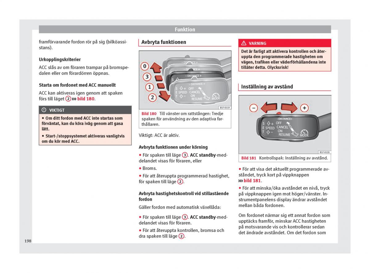 Seat Ateca instruktionsbok / page 200