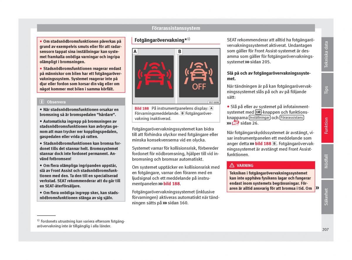 Seat Ateca instruktionsbok / page 209