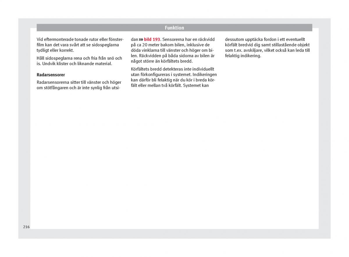 Seat Ateca instruktionsbok / page 218