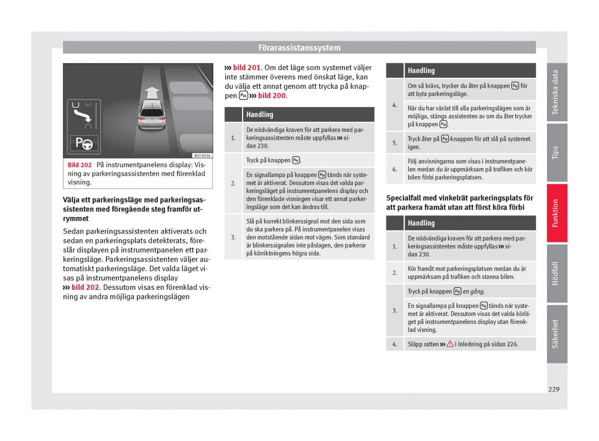 Seat Ateca instruktionsbok / page 231