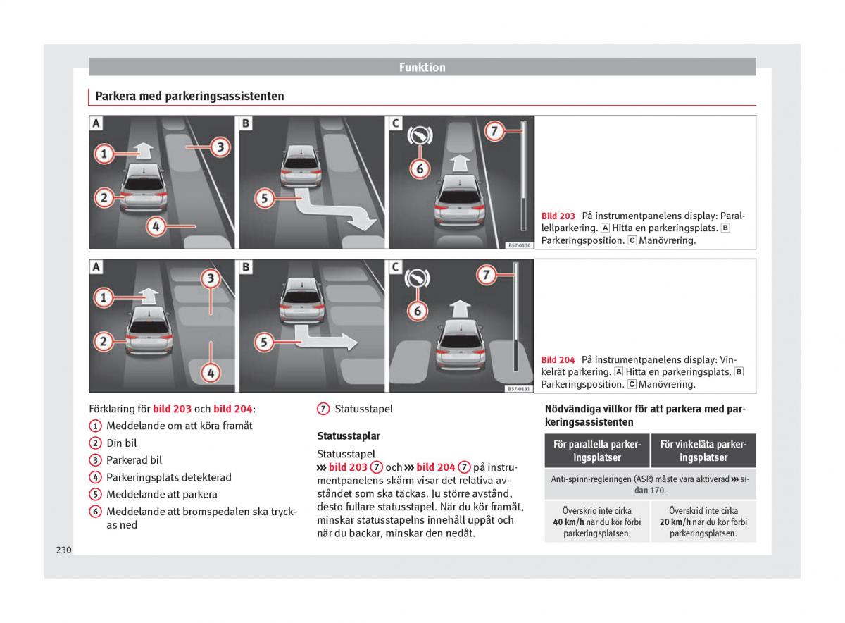 Seat Ateca instruktionsbok / page 232