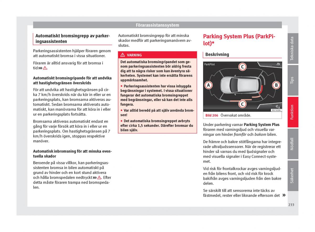 Seat Ateca instruktionsbok / page 235