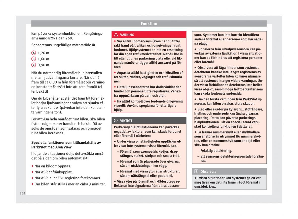 Seat Ateca instruktionsbok / page 236