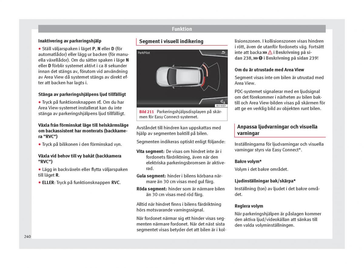 Seat Ateca instruktionsbok / page 242