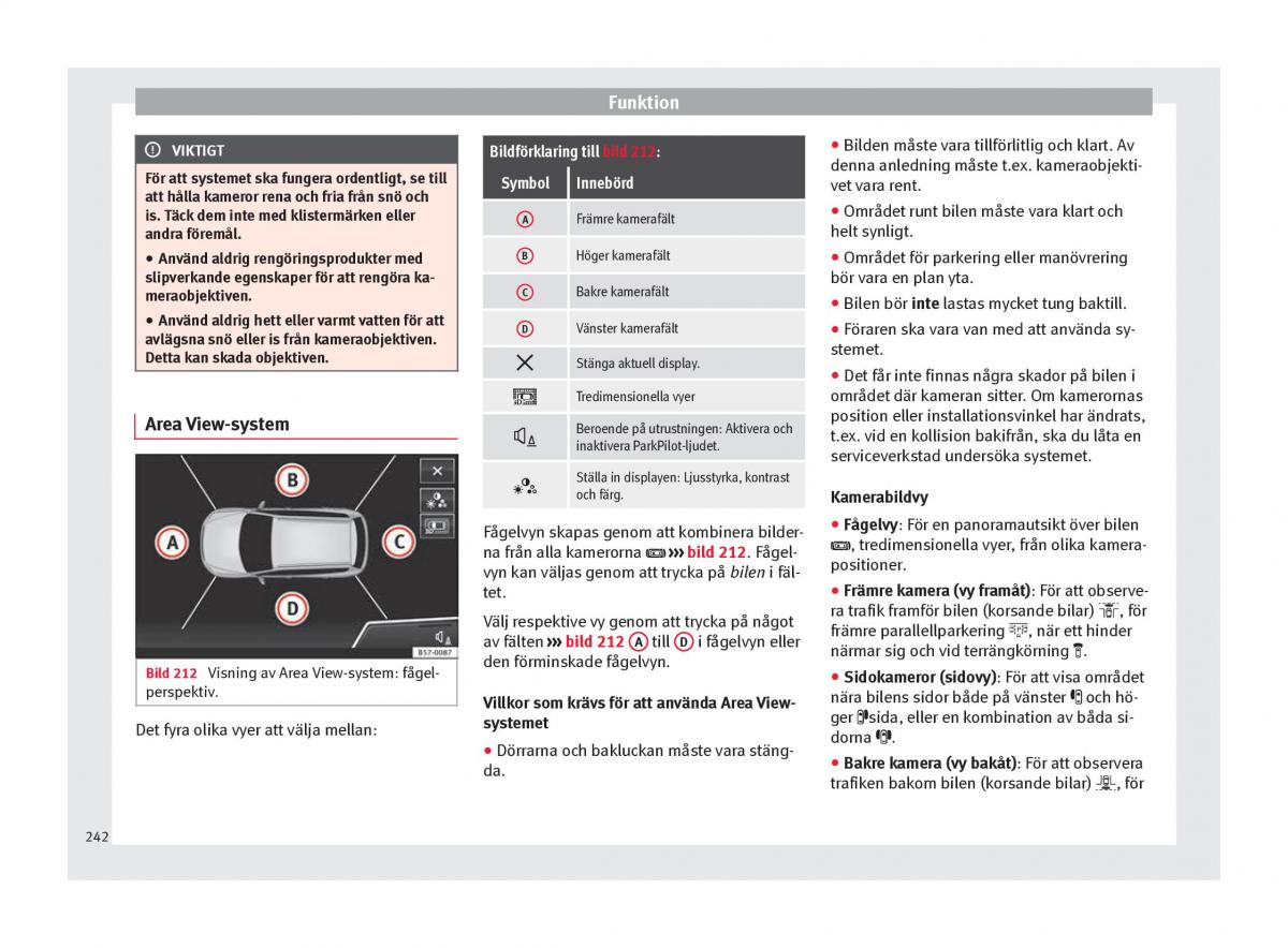 Seat Ateca instruktionsbok / page 244