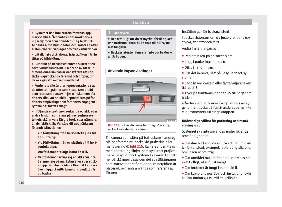 Seat Ateca instruktionsbok / page 248