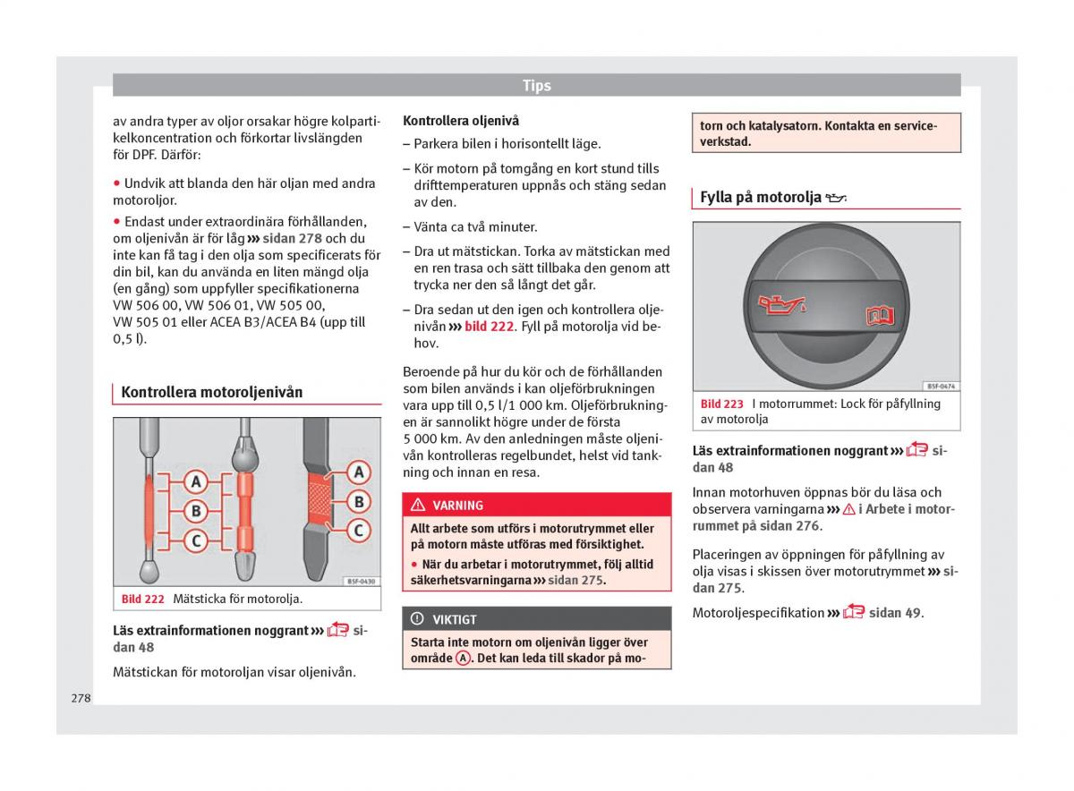 Seat Ateca instruktionsbok / page 280