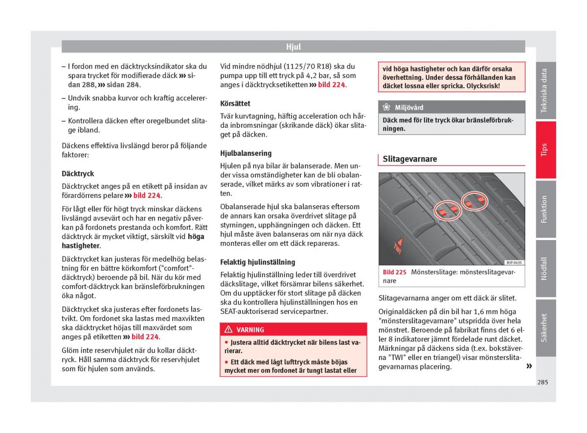 Seat Ateca instruktionsbok / page 287