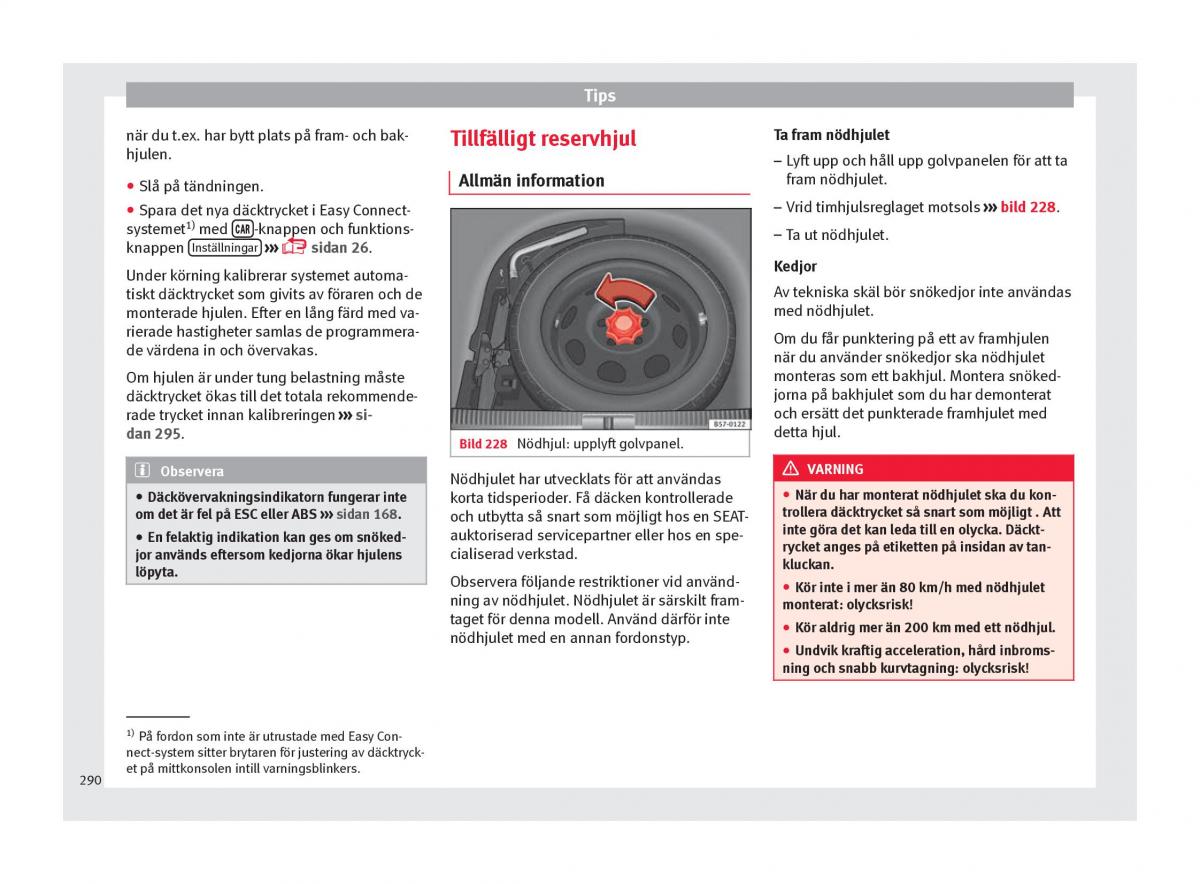 Seat Ateca instruktionsbok / page 292