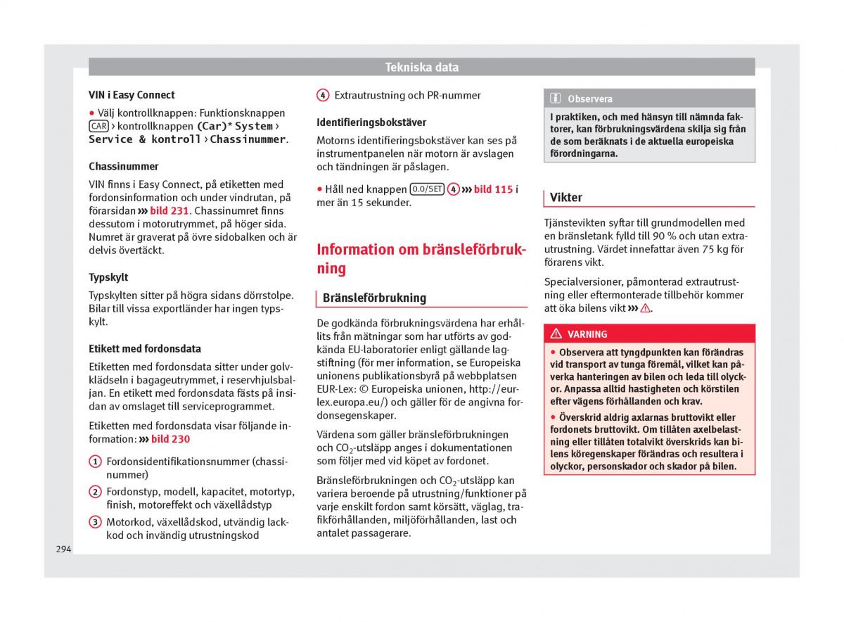 Seat Ateca instruktionsbok / page 296