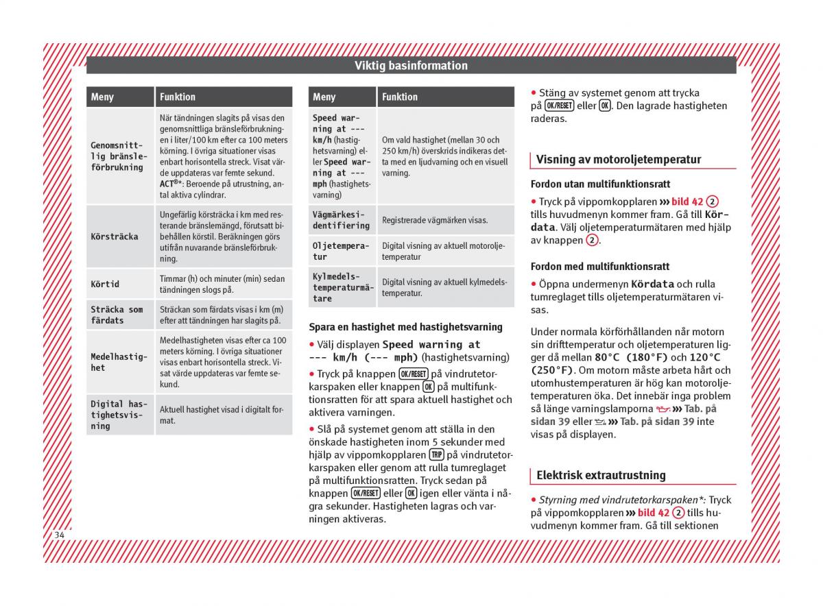 Seat Ateca instruktionsbok / page 36