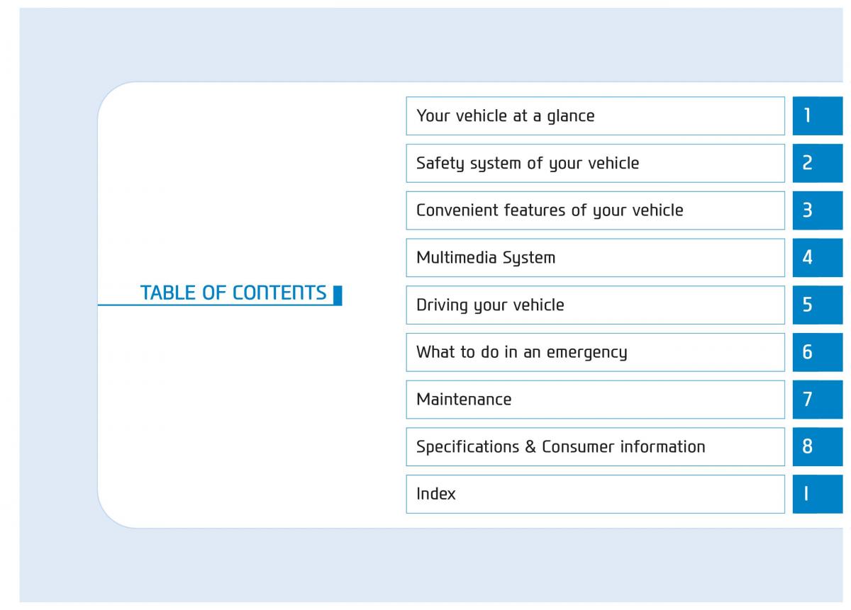 Hyundai Kona owners manual / page 11