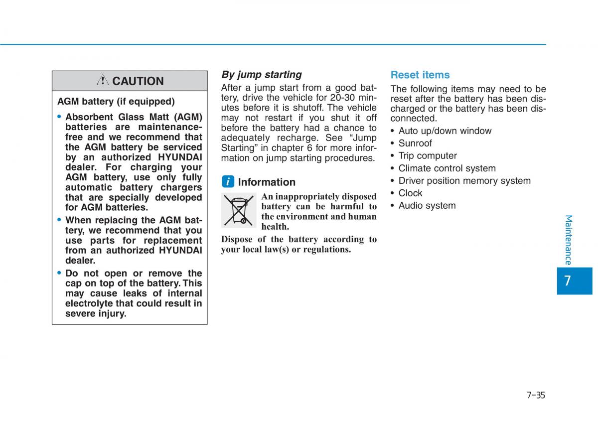 Hyundai Kona owners manual / page 447