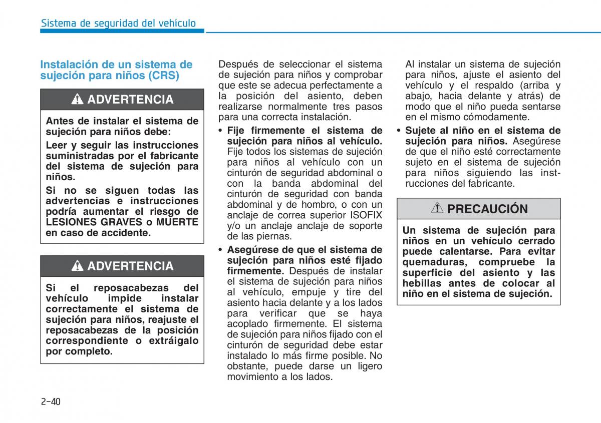 Hyundai Kona manual del propietario / page 58