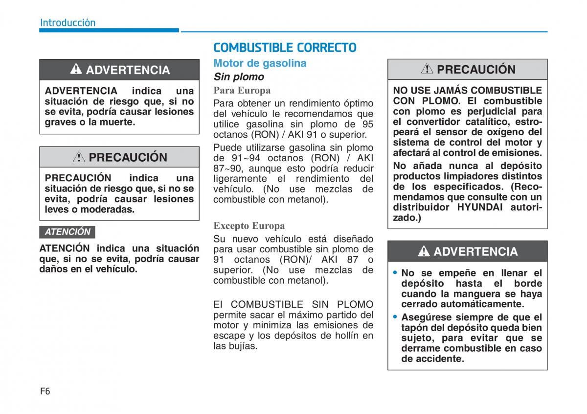 Hyundai Kona manual del propietario / page 6