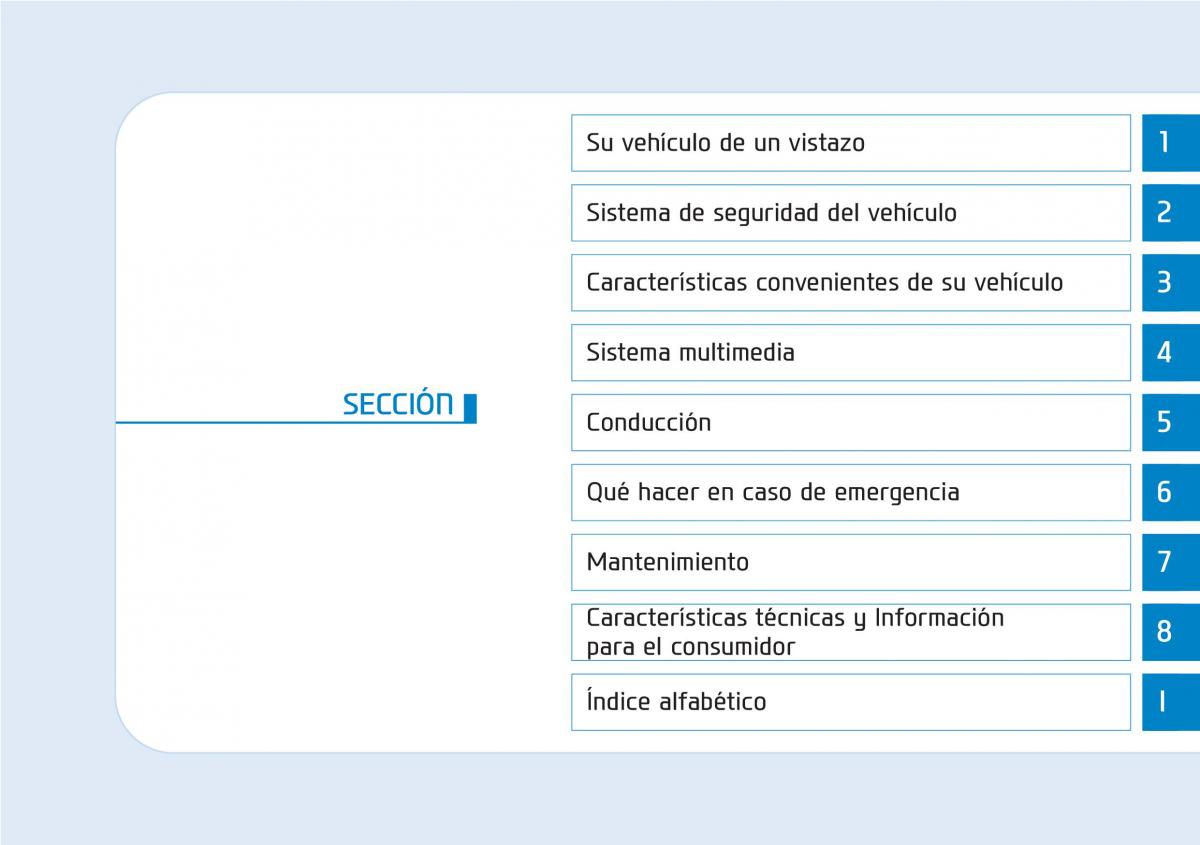 Hyundai Kona manual del propietario / page 10