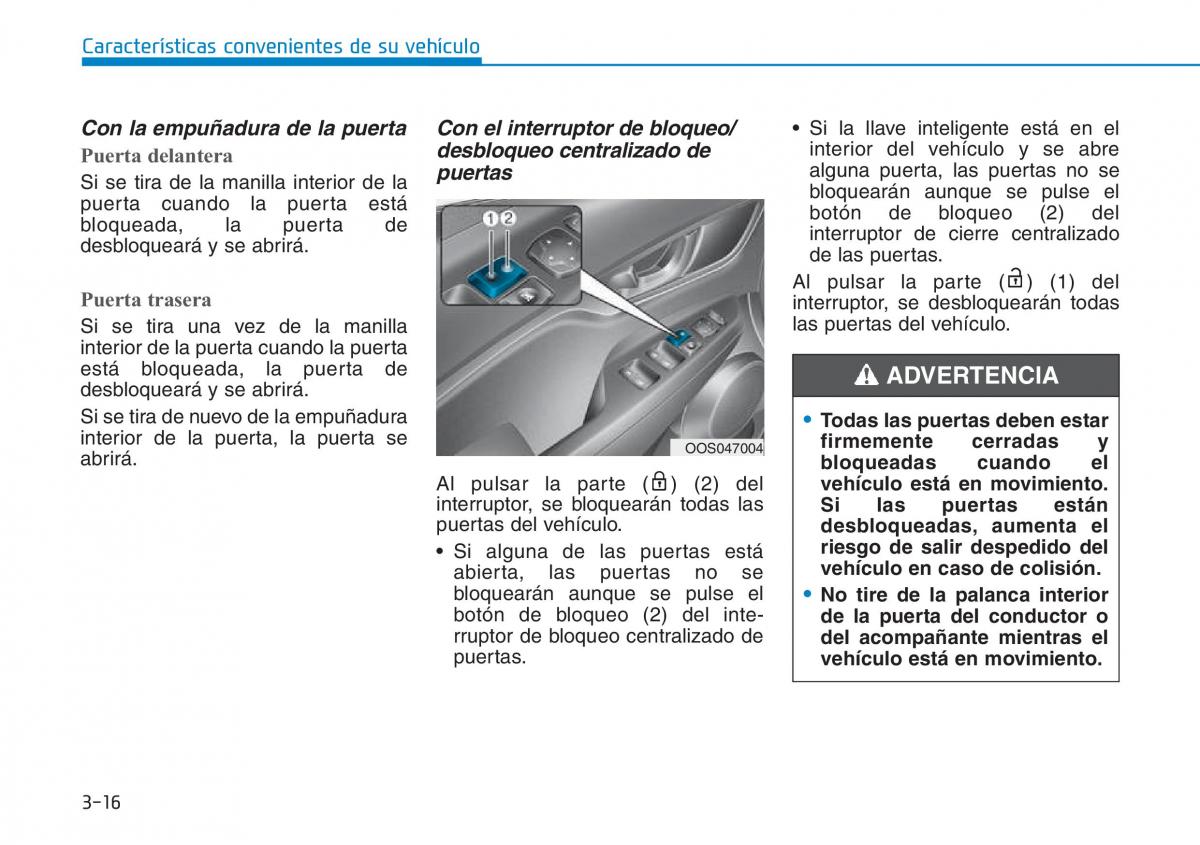 Hyundai Kona manual del propietario / page 107