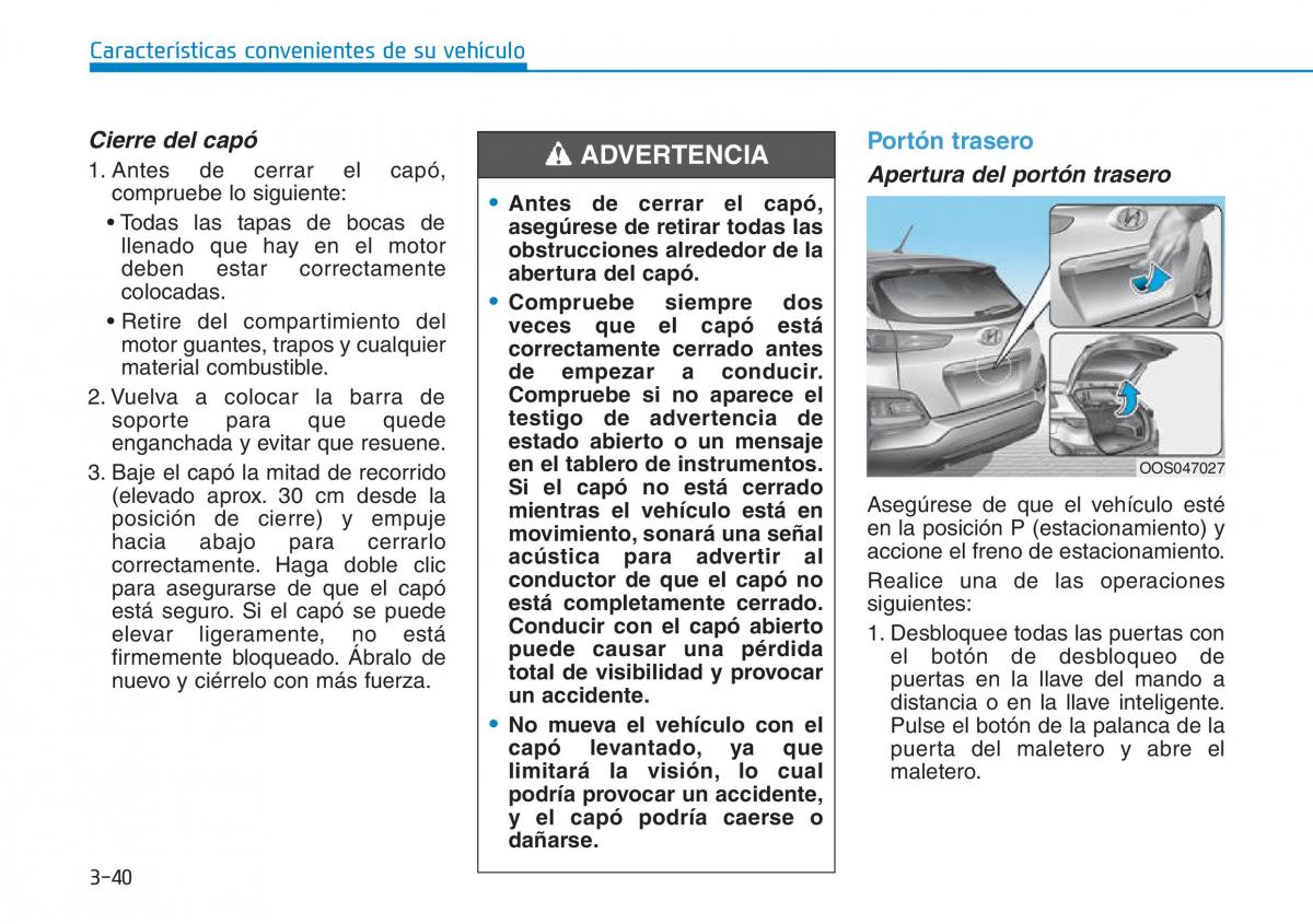 Hyundai Kona manual del propietario / page 131