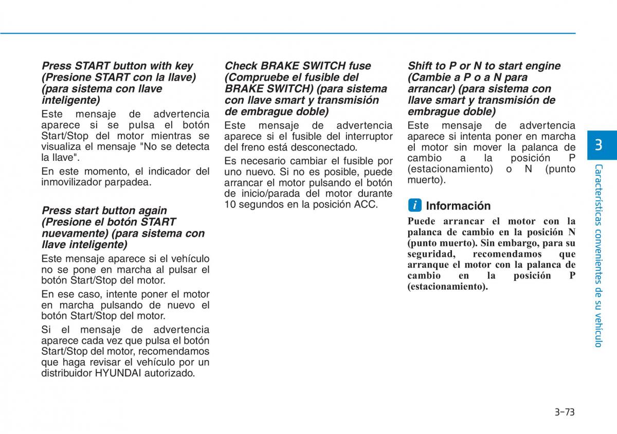 Hyundai Kona manual del propietario / page 164