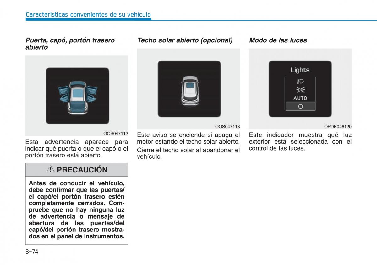 Hyundai Kona manual del propietario / page 165