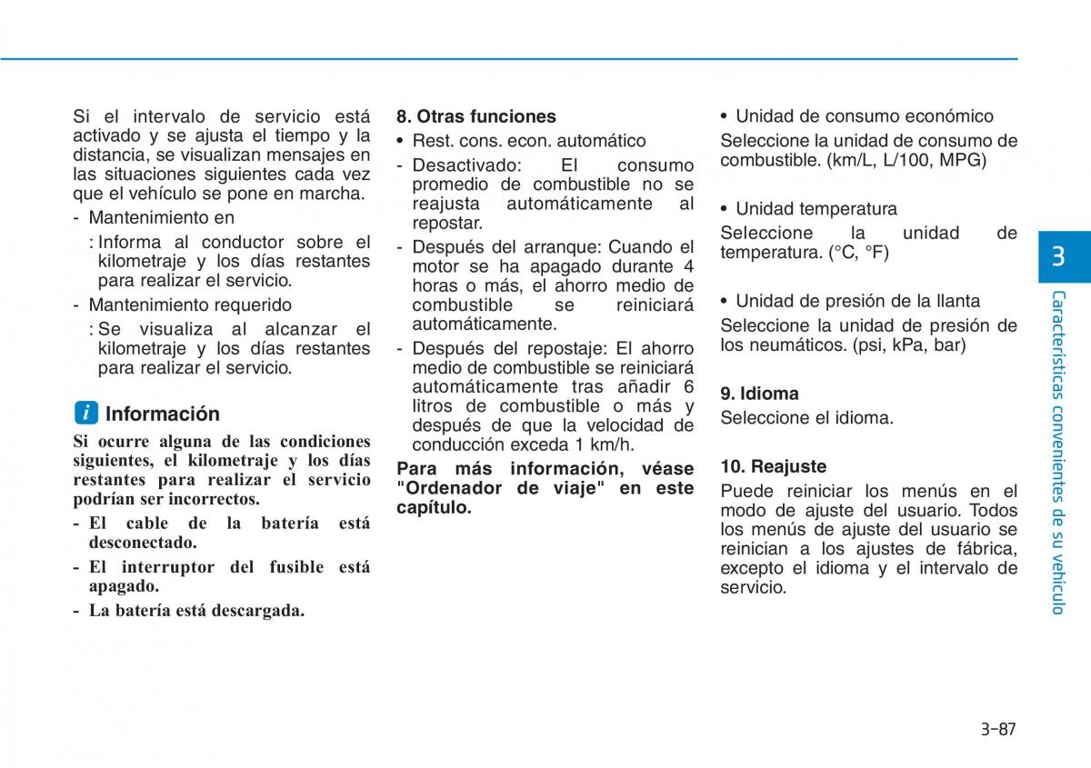 Hyundai Kona manual del propietario / page 178