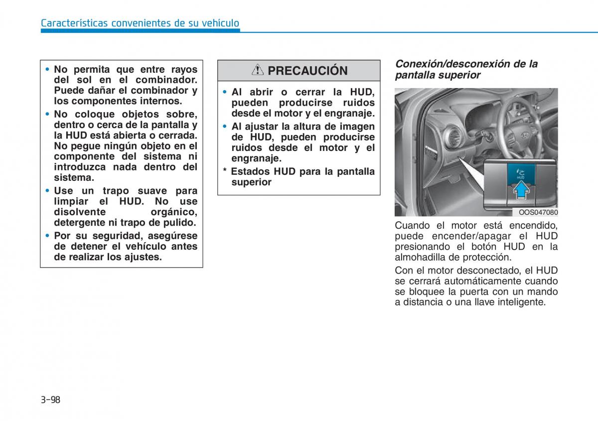 Hyundai Kona manual del propietario / page 189