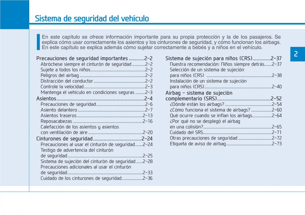 Hyundai Kona manual del propietario / page 19