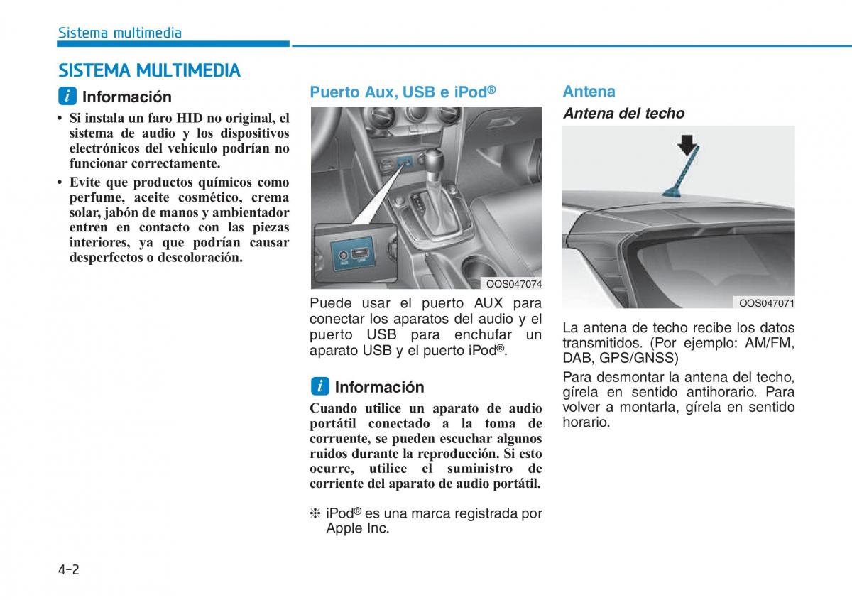 Hyundai Kona manual del propietario / page 260