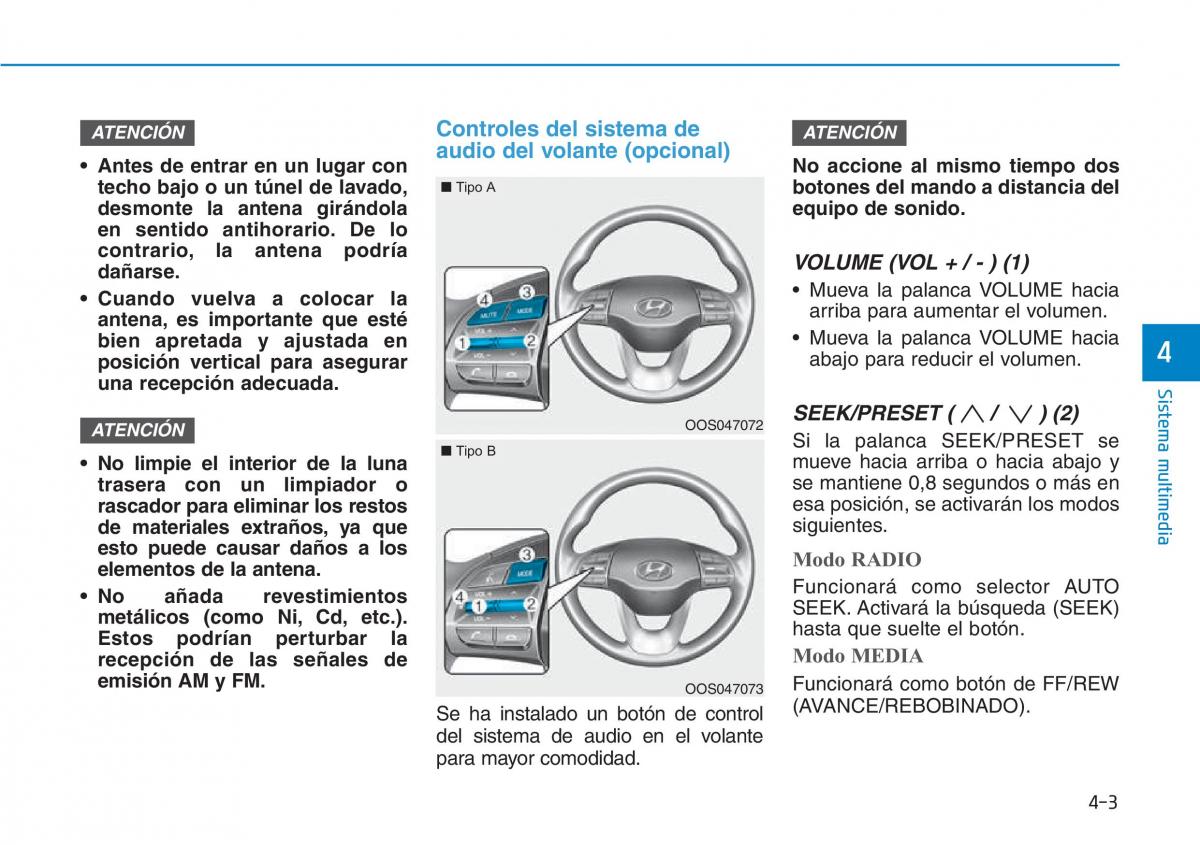 Hyundai Kona manual del propietario / page 261