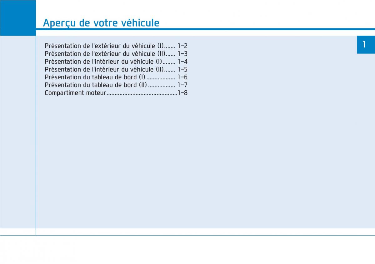 Hyundai Kona manuel du proprietaire / page 13