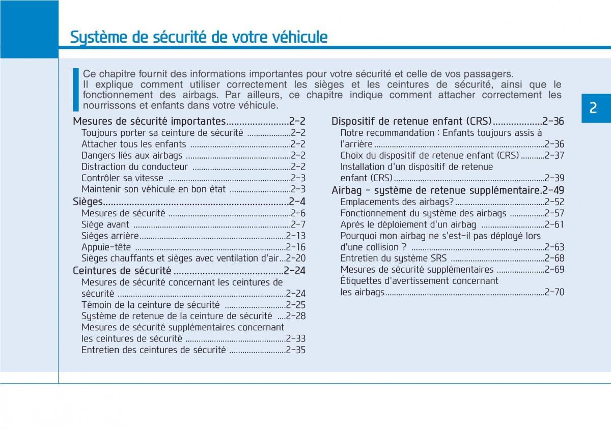 Hyundai Kona manuel du proprietaire / page 21