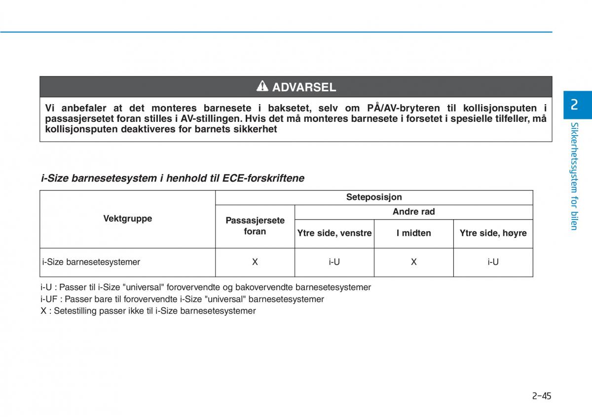 Hyundai Kona bruksanvisningen / page 61