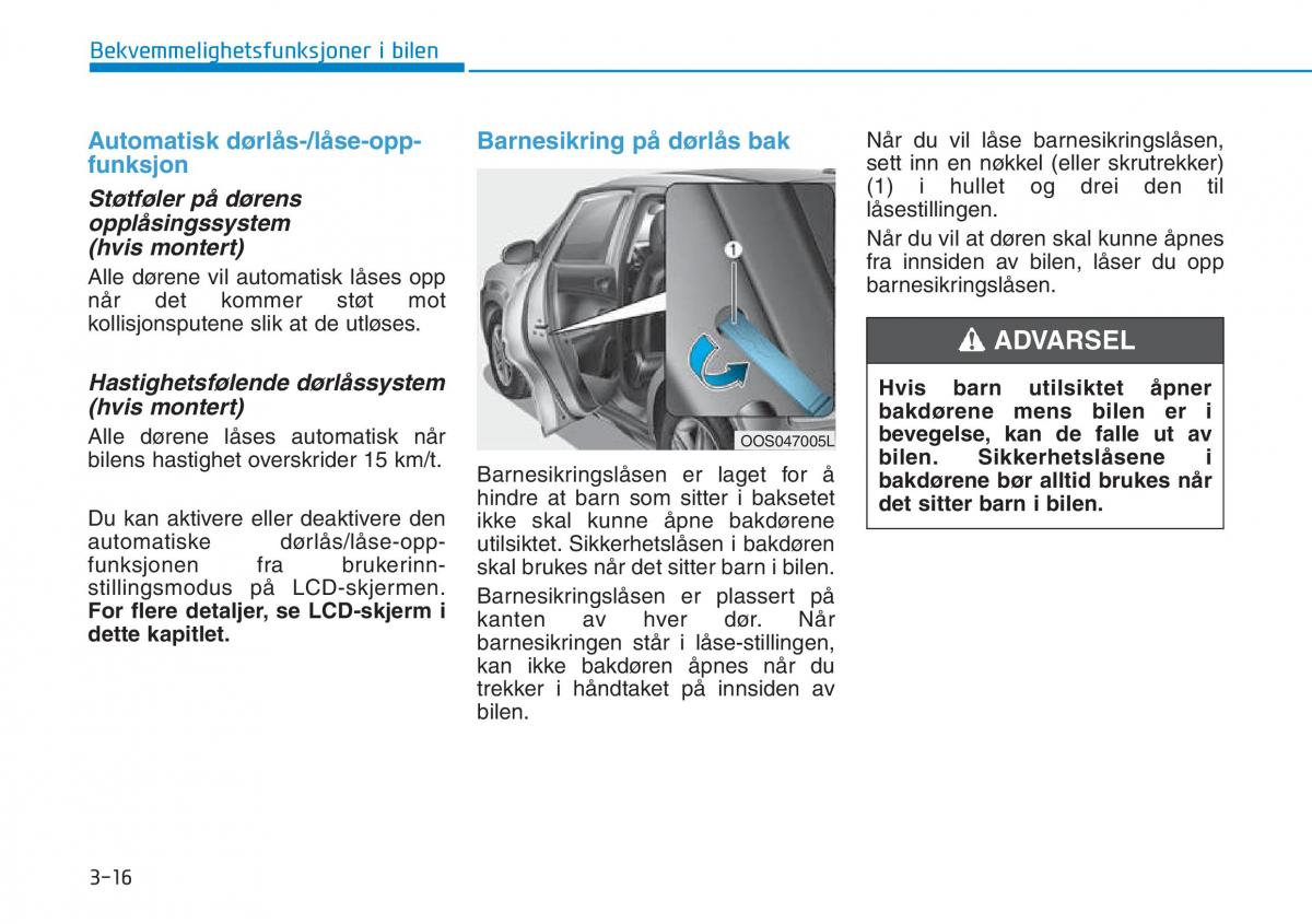 Hyundai Kona bruksanvisningen / page 98