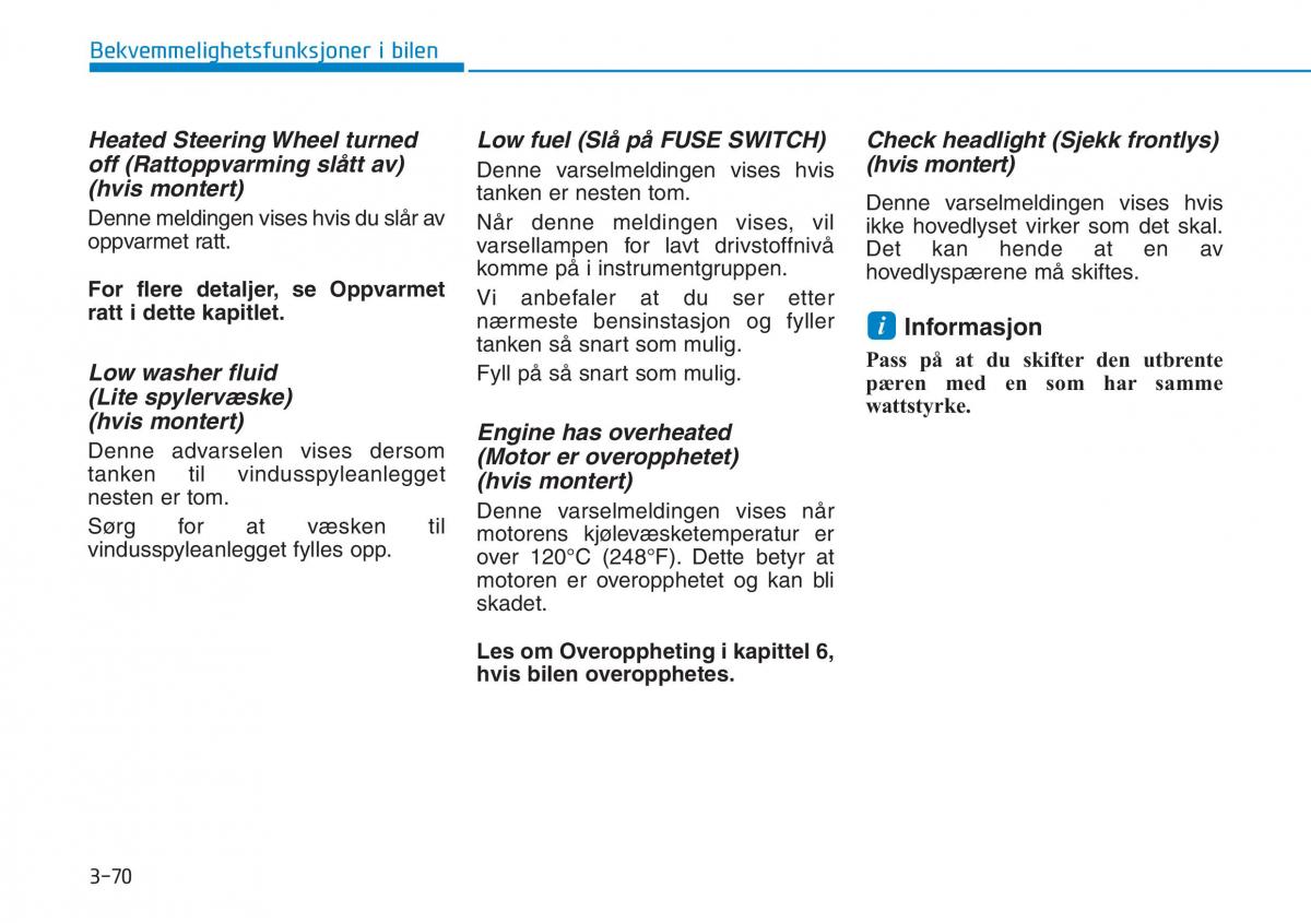 Hyundai Kona bruksanvisningen / page 152