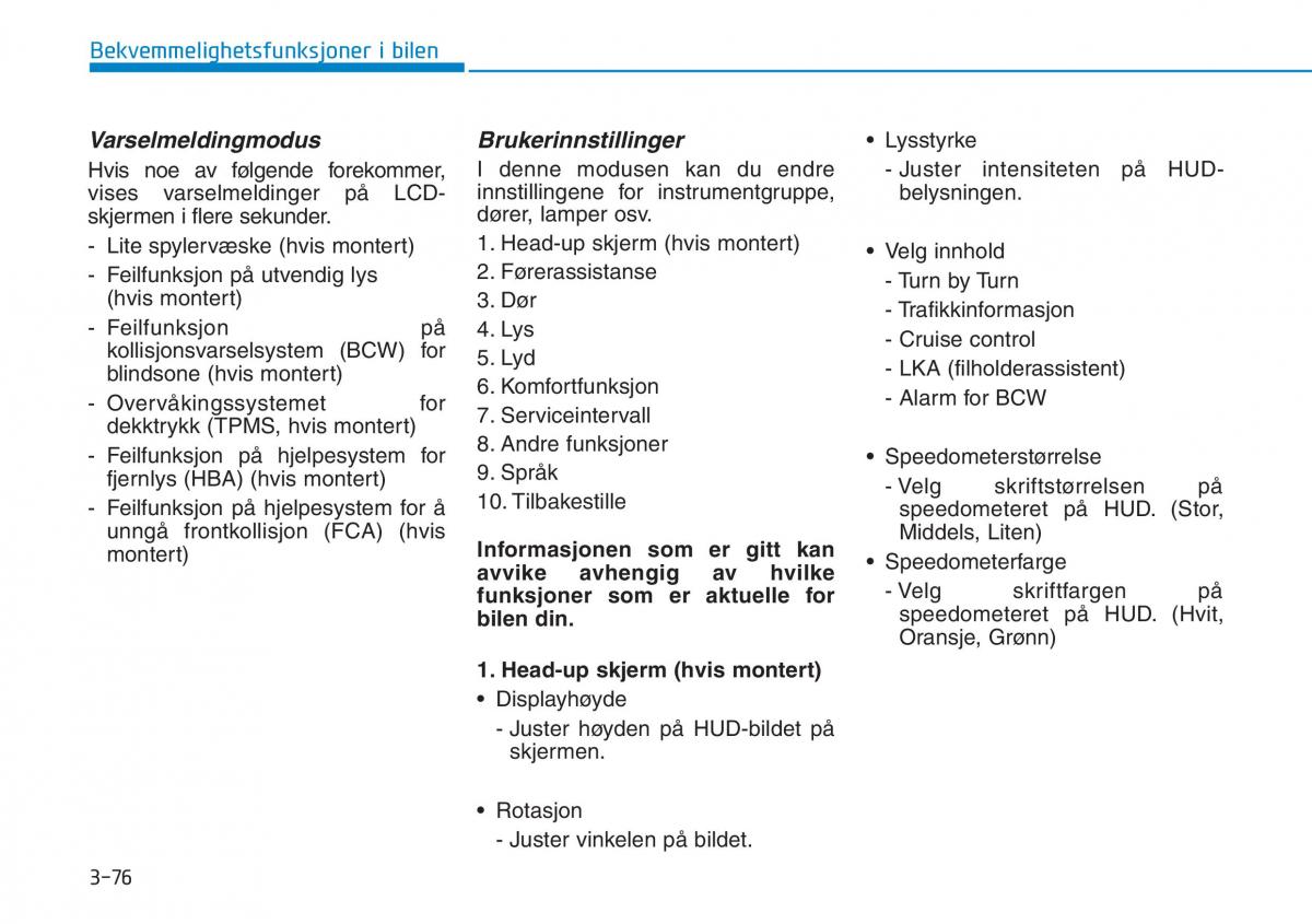 Hyundai Kona bruksanvisningen / page 158