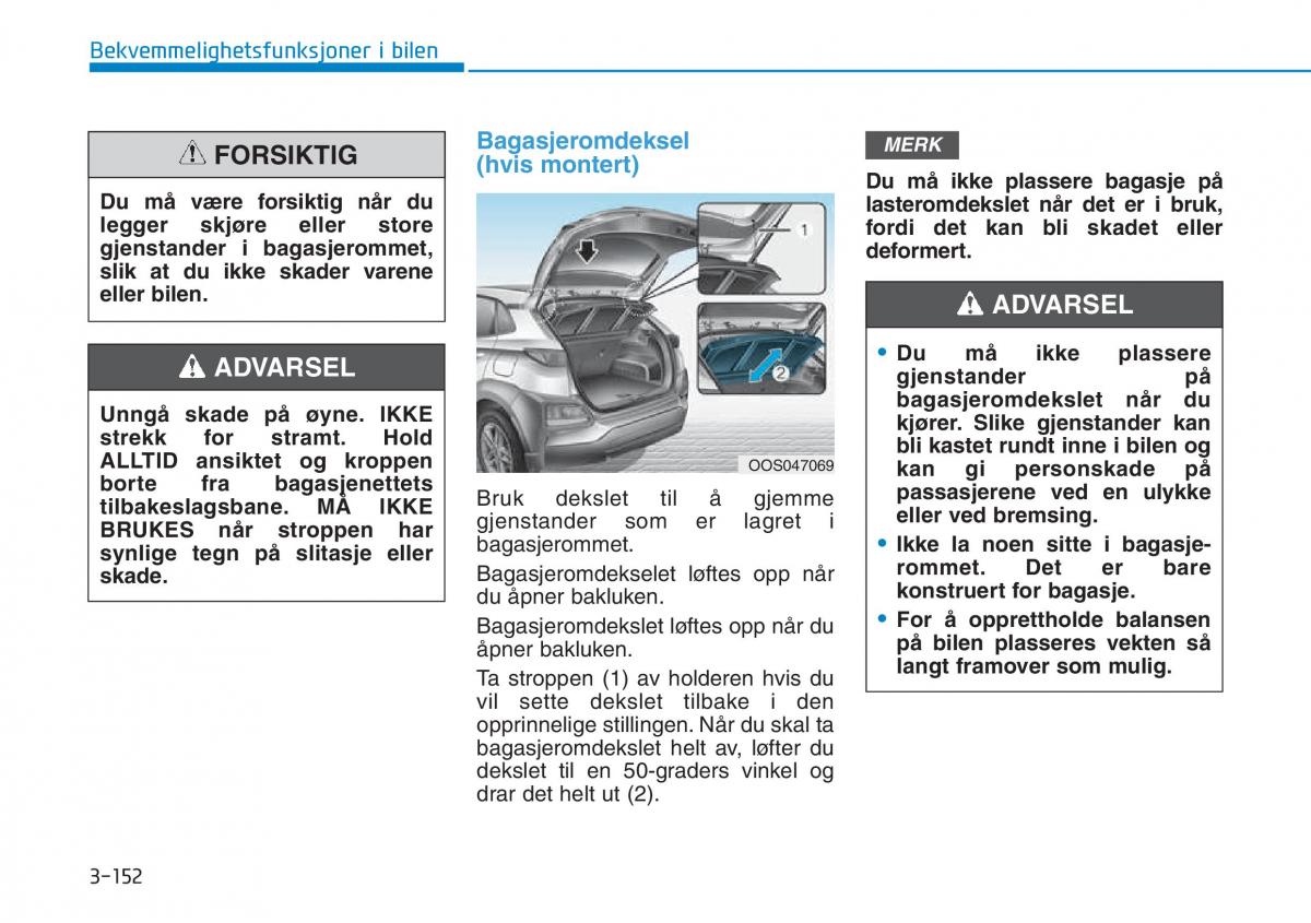 Hyundai Kona bruksanvisningen / page 234