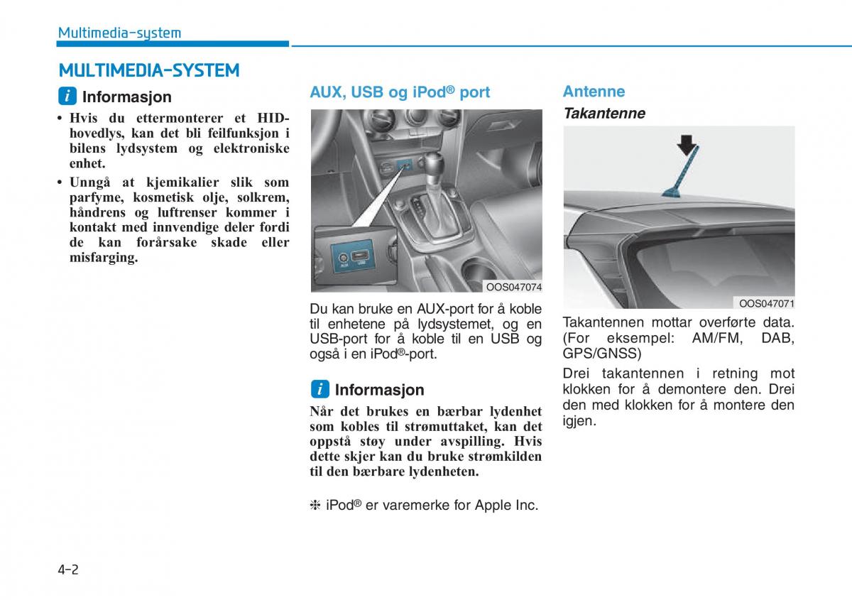 Hyundai Kona bruksanvisningen / page 238