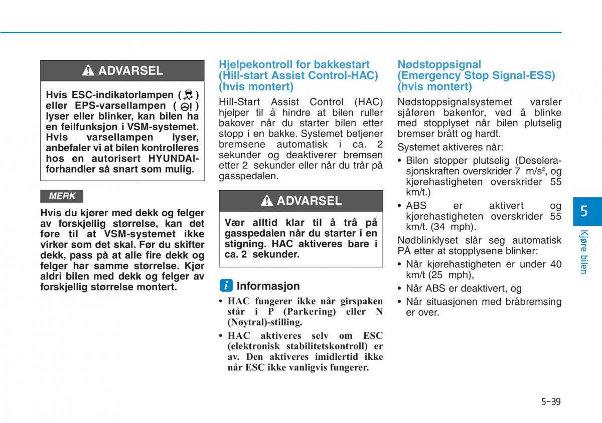 Hyundai Kona bruksanvisningen / page 310