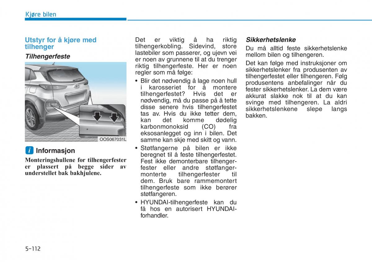 Hyundai Kona bruksanvisningen / page 383