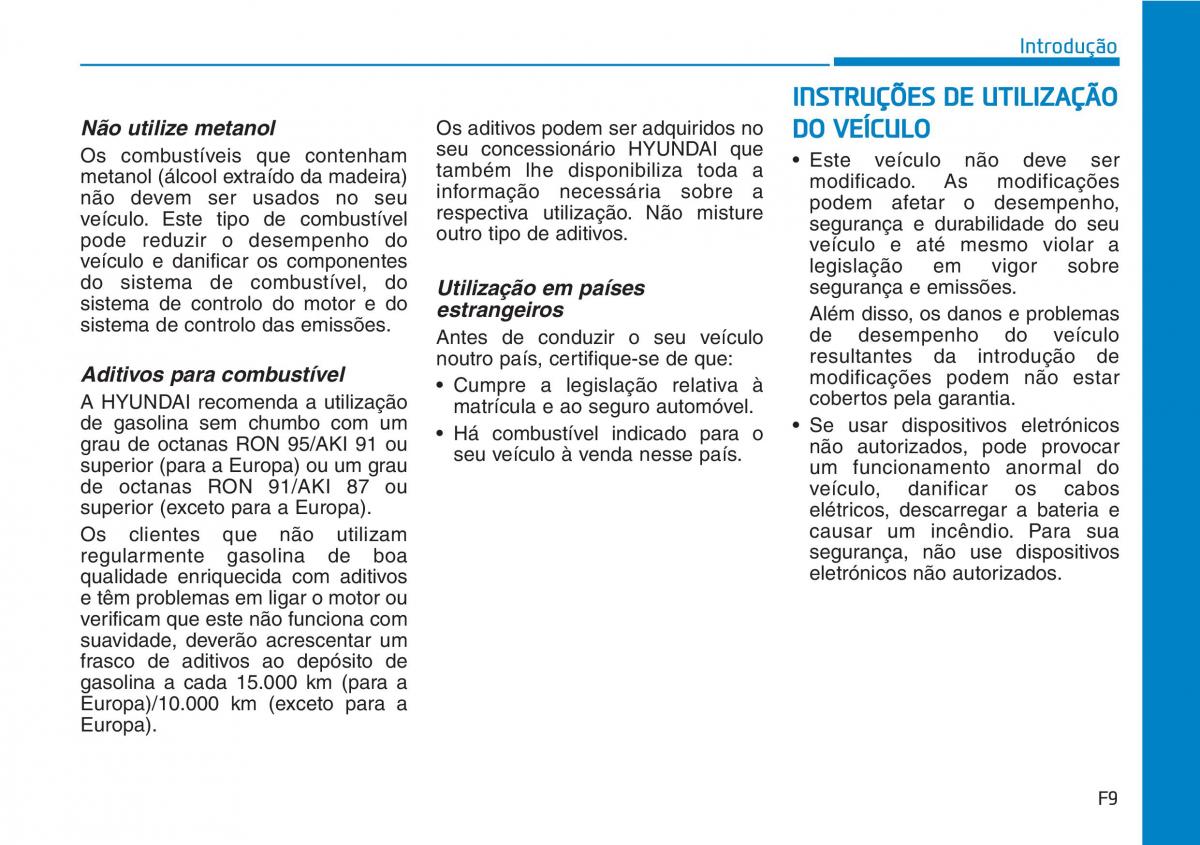 Hyundai Kona manual del propietario / page 9