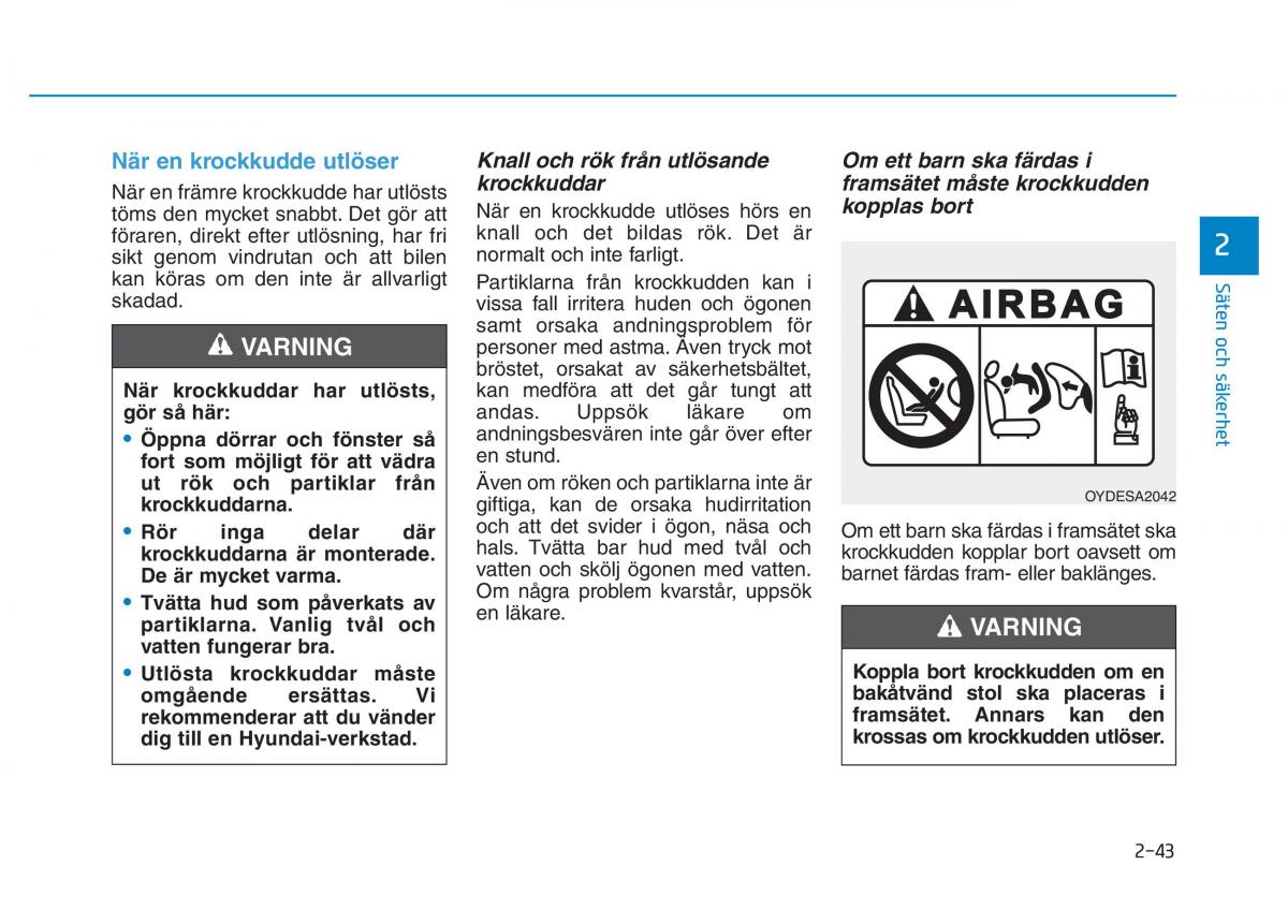 Hyundai Kona instruktionsbok / page 58