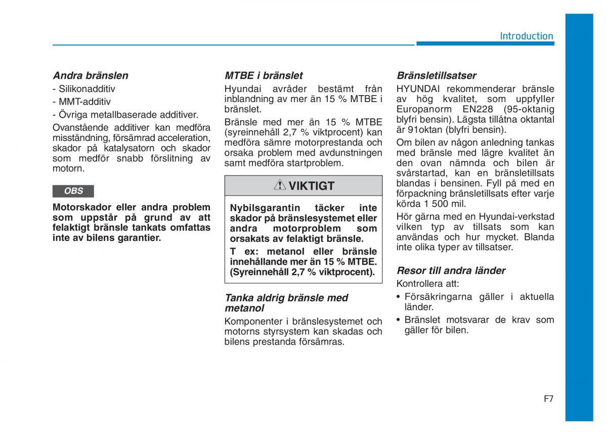 Hyundai Kona instruktionsbok / page 7