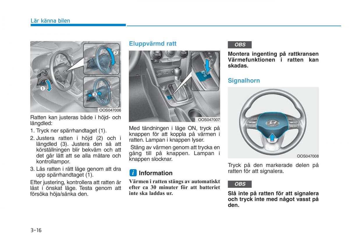 Hyundai Kona instruktionsbok / page 81