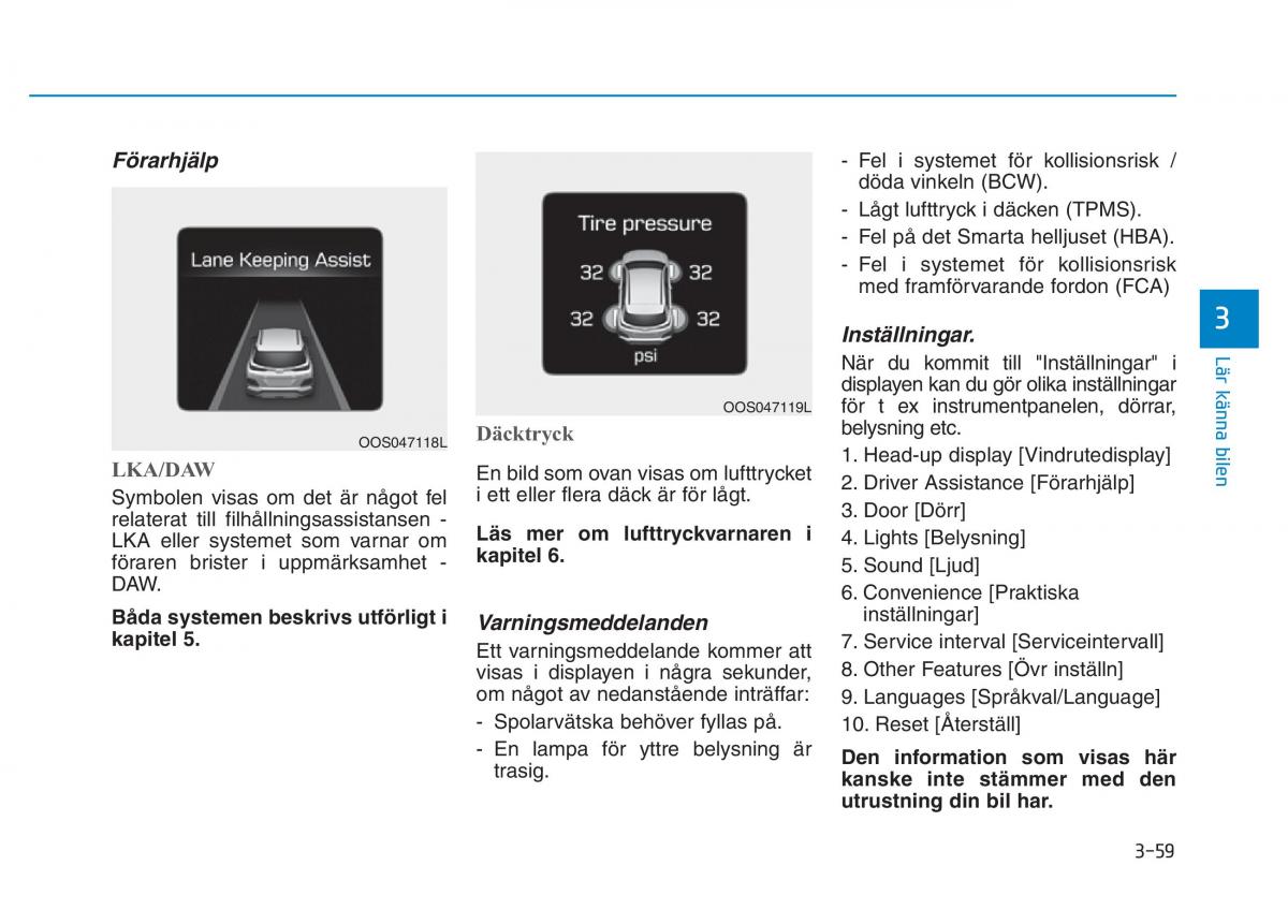 Hyundai Kona instruktionsbok / page 124