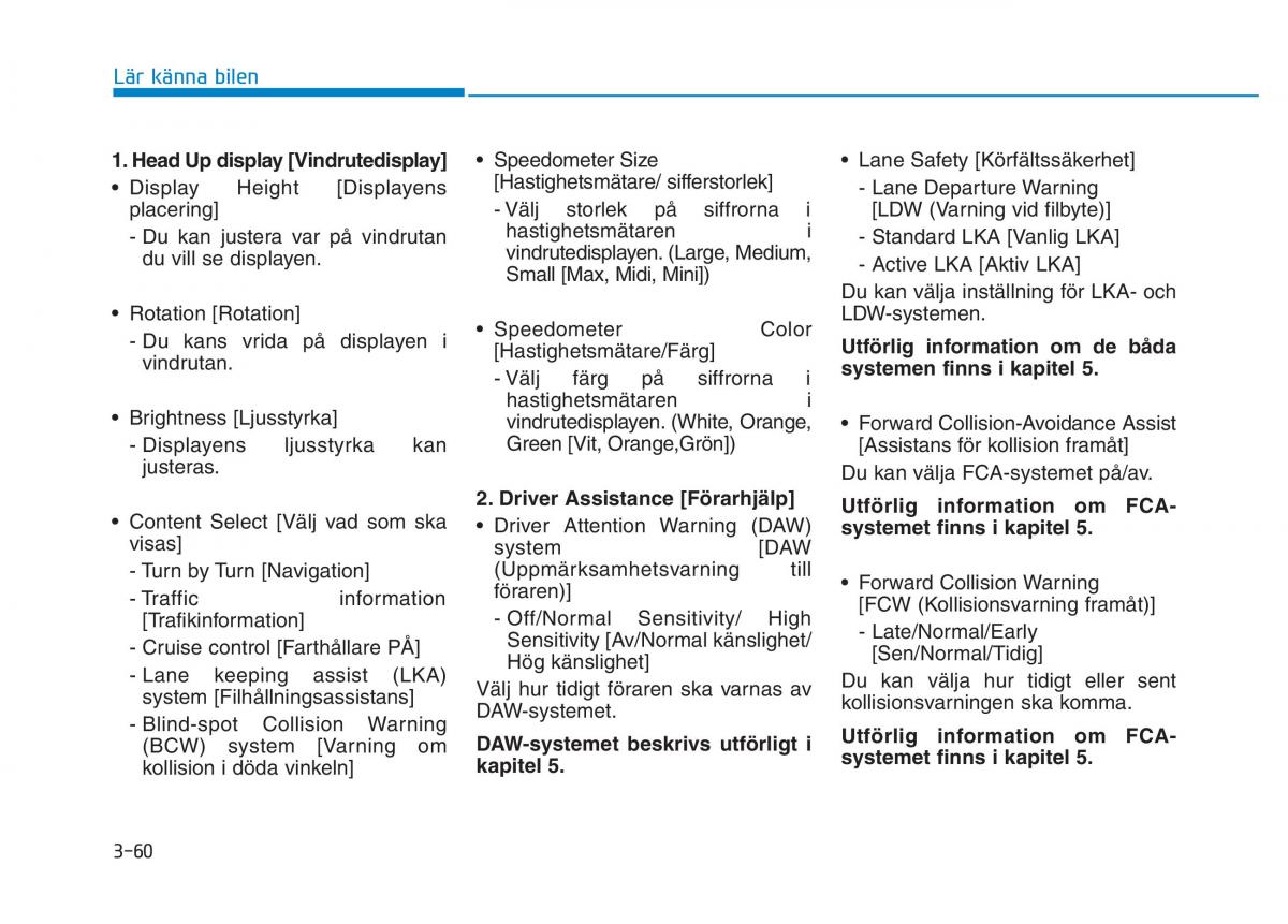 Hyundai Kona instruktionsbok / page 125