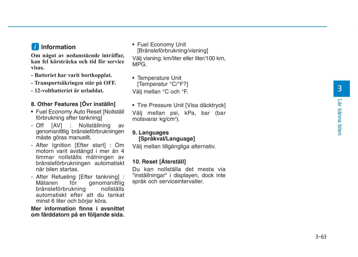 Hyundai Kona instruktionsbok / page 128